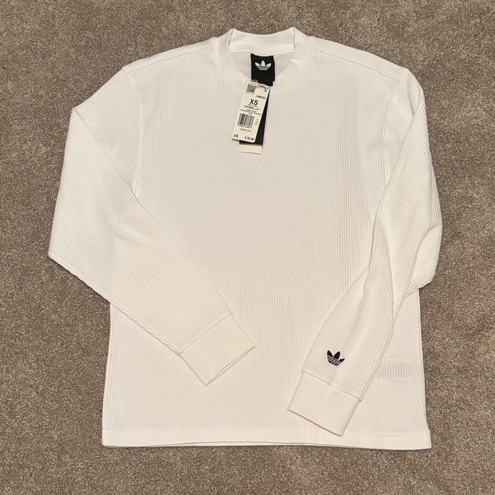 Adidas Long Sleeve Waffle Shirt NWT